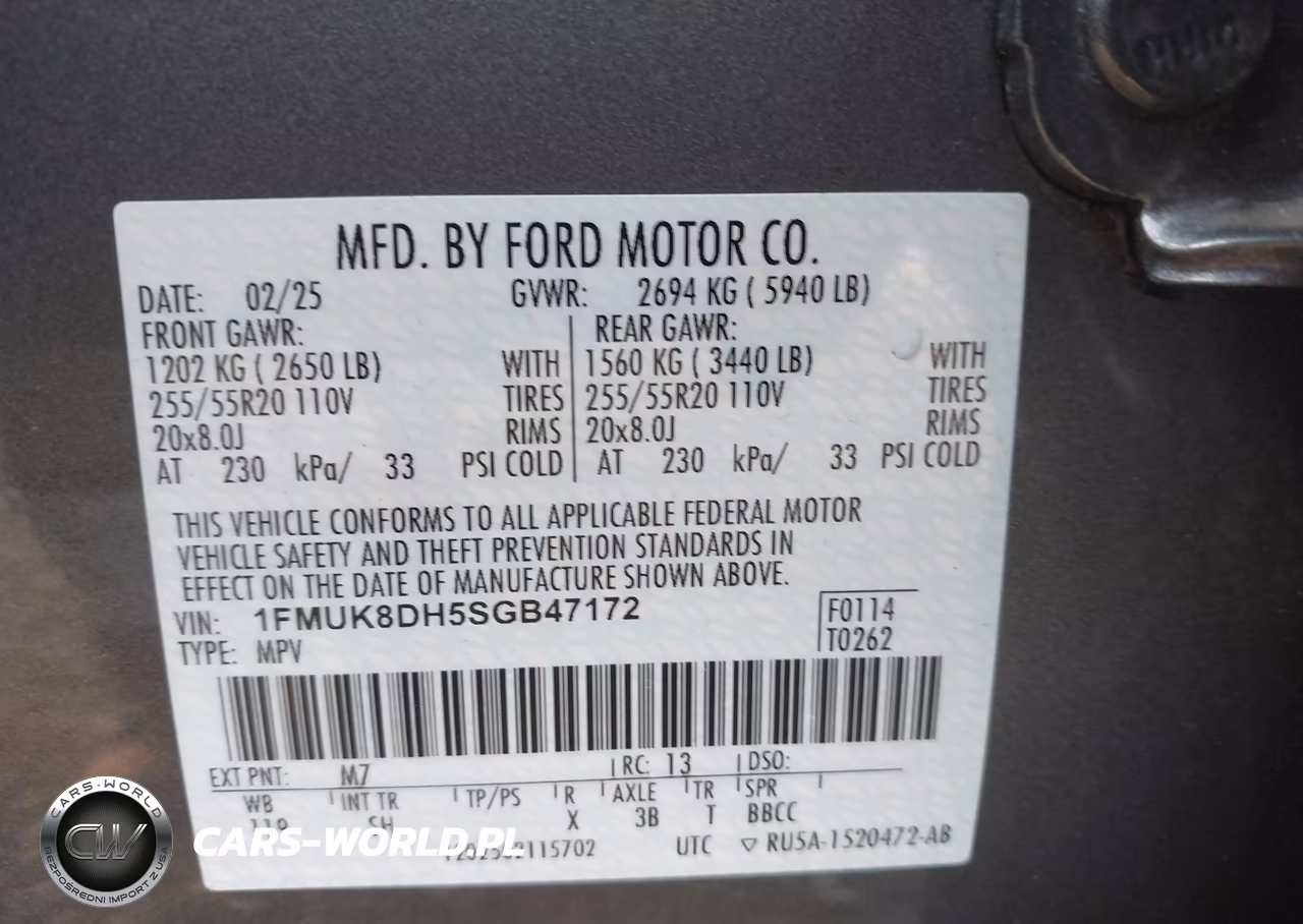 2025 Ford Explorer Active VIN:1FMUK8DH5SGB47172 - 9