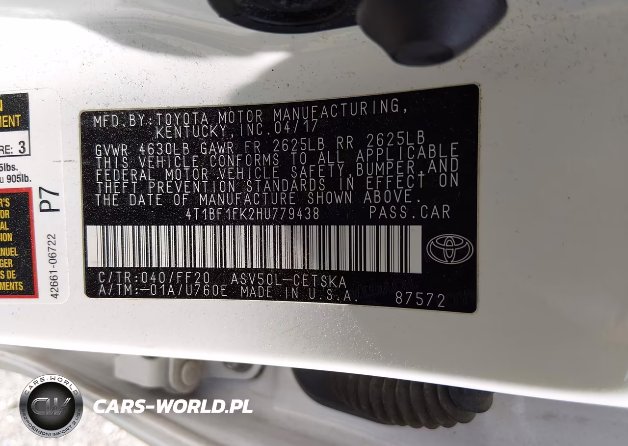 2017 Toyota Camry Se VIN:4T1BF1FK2HU779438 - 9
