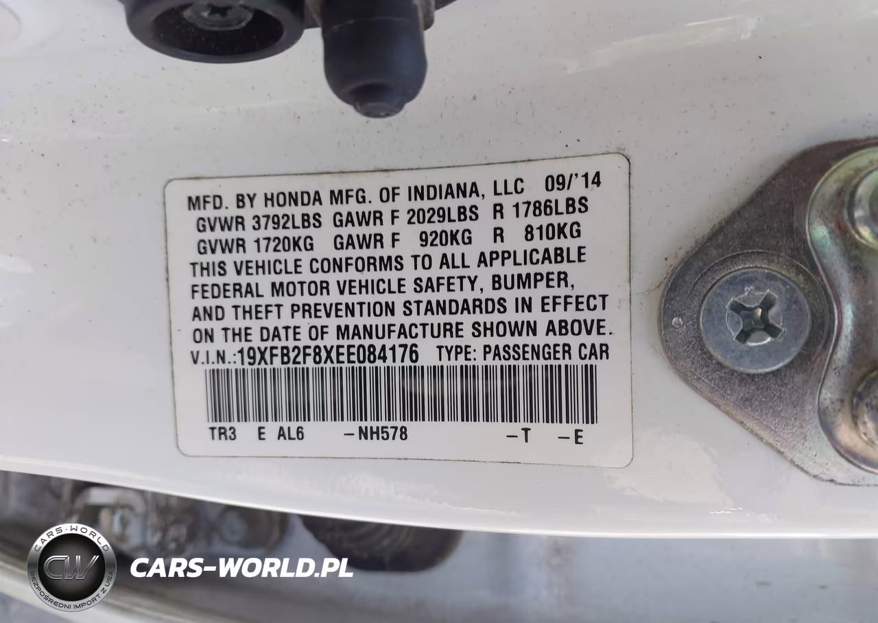2014 Honda Civic Ex VIN:19XFB2F8XEE084176 - 9