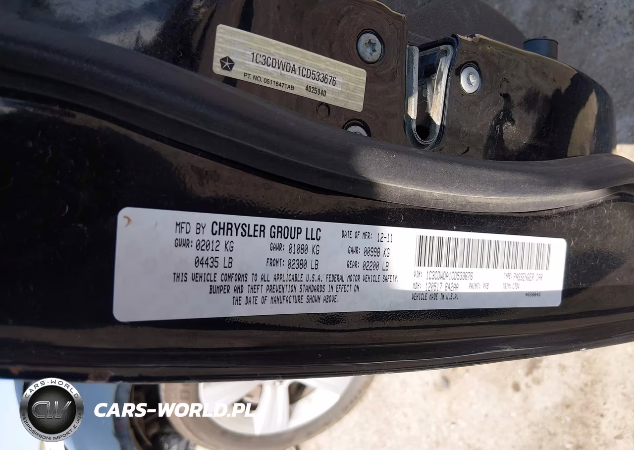 2012 Dodge Caliber Sxt VIN:1C3CDWDA1CD533676 - 9