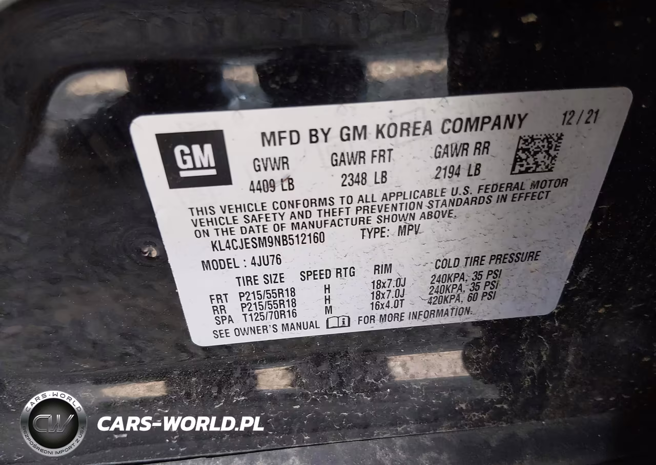 2022 Buick Encore Awd Preferred VIN:KL4CJESM9NB512160 - 9