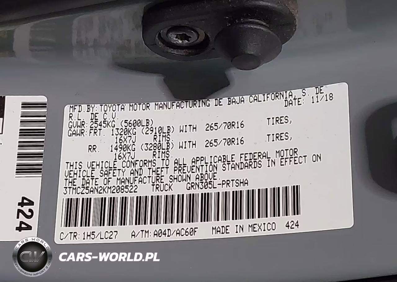 2019 Toyota Tacoma Trd Off Road VIN:3TMCZ5AN2KM208522 - 9