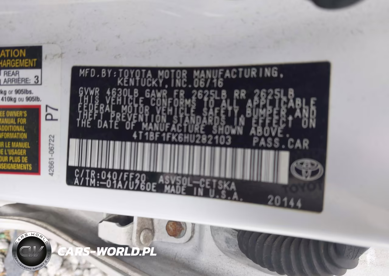 2017 Toyota Camry Se VIN:4T1BF1FK6HU282103 - 9