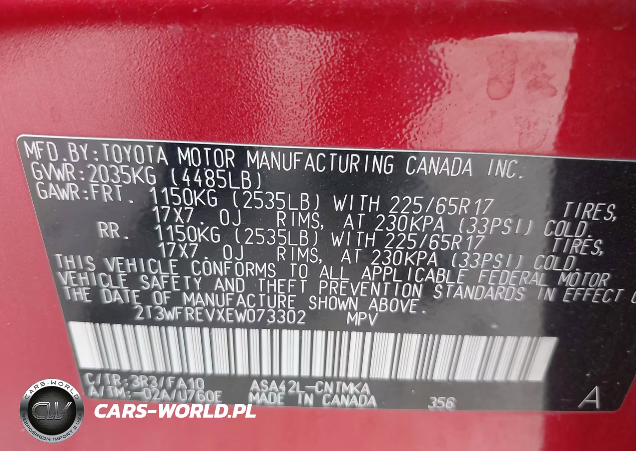 2014 Toyota Rav4 Xle VIN:2T3WFREVXEW073302 - 9