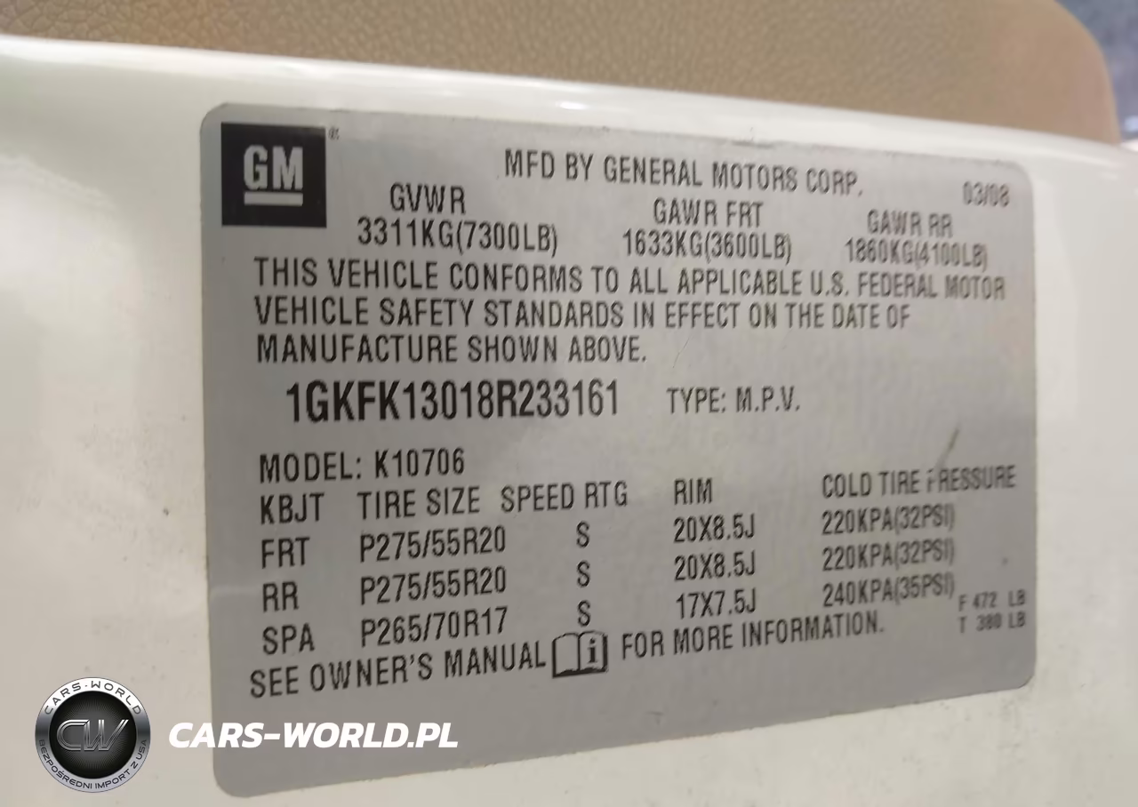 2008 GMC Yukon Slt VIN:1GKFK13018R233161 - 9