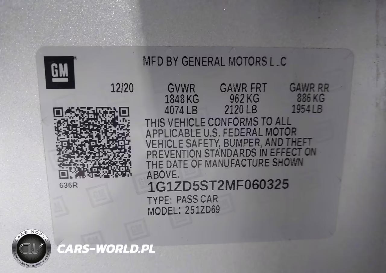 2021 Chevrolet Malibu Fwd Lt VIN:1G1ZD5ST2MF060325 - 17