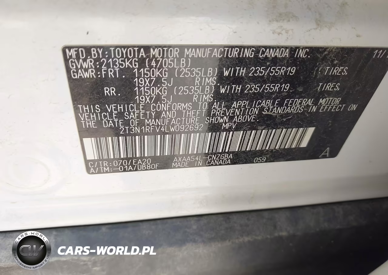 2020 Toyota Rav4 Limited VIN:2T3N1RFV4LW092692 - 9