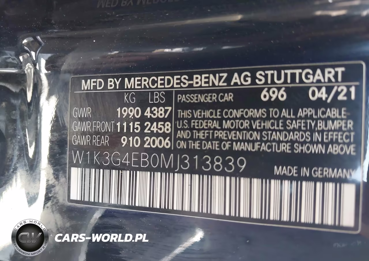 2021 Mercedes-Benz A 220 VIN:W1K3G4EB0MJ313839 - 9