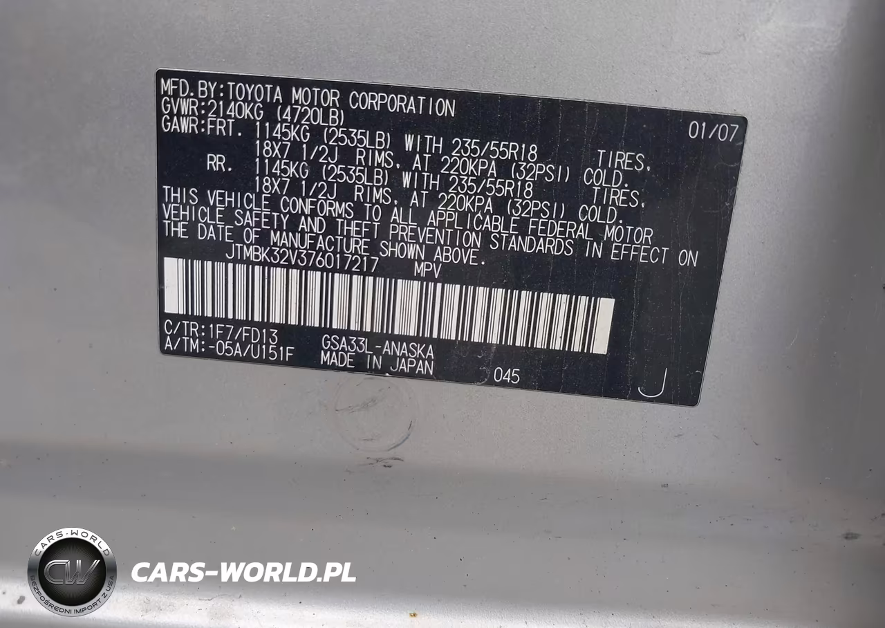 2007 Toyota Rav4 Sport VIN:JTMBK32V376017217 - 9