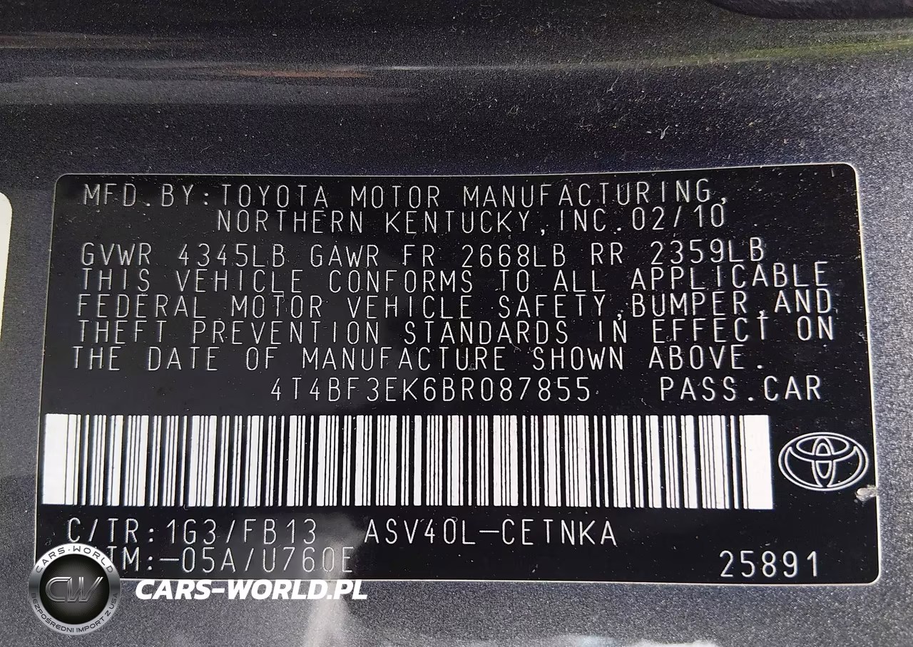 2011 Toyota Camry Le VIN:4T4BF3EK6BR087855 - 9