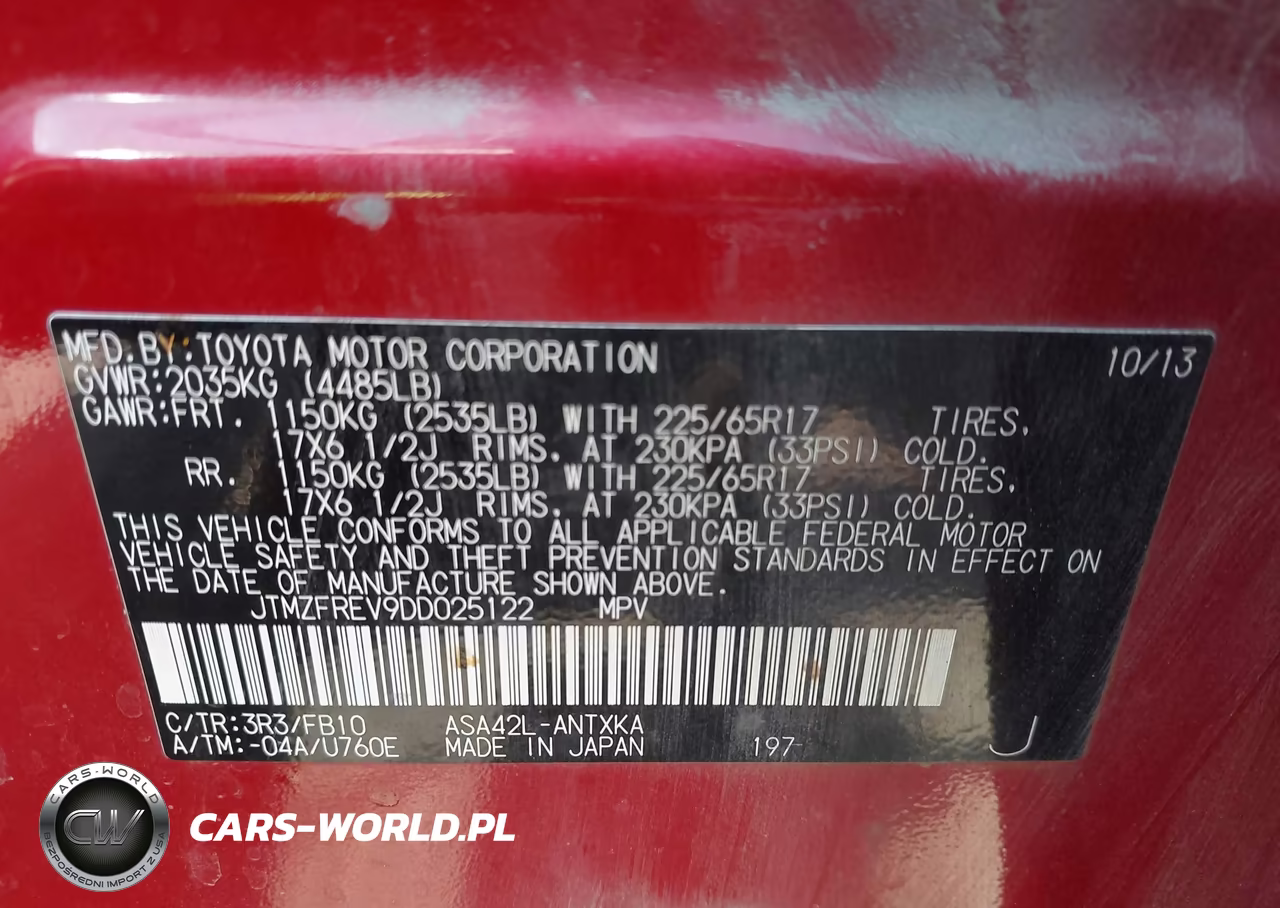 2013 Toyota Rav4 Le VIN:JTMZFREV9DD025122 - 9