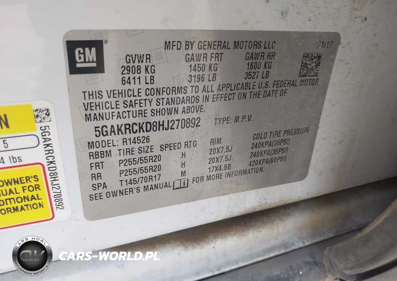 2017 Buick Enclave Premium VIN:5GAKRCKD8HJ270892 - 9