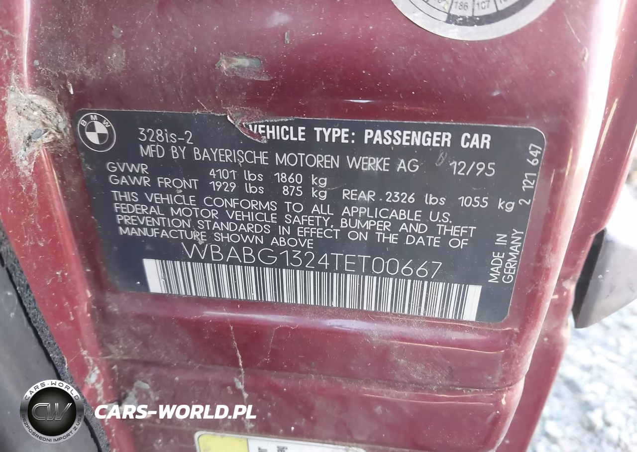 1996 BMW 328 Is VIN:WBABG1324TET00667 - 9