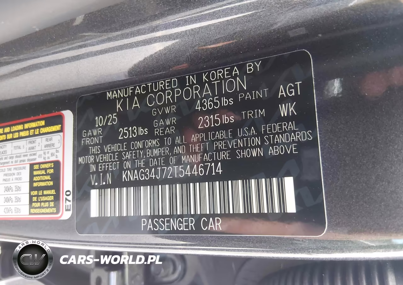 2026 Kia K5 Ex VIN:KNAG34J72T5446714 - 9
