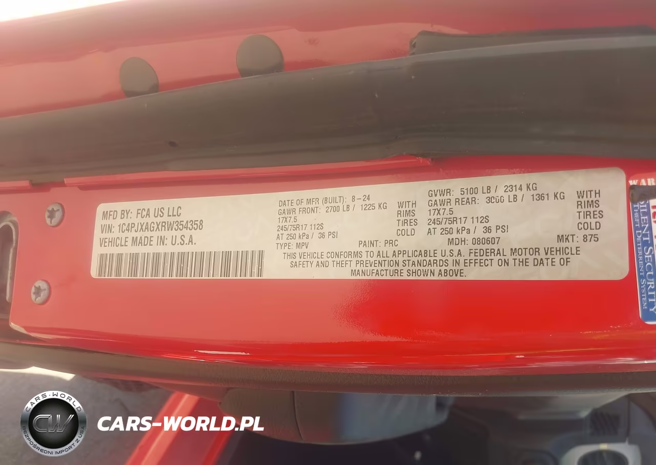 2024 Jeep Wrangler 2-Door Sport 4X4 VIN:1C4PJXAGXRW354358 - 9