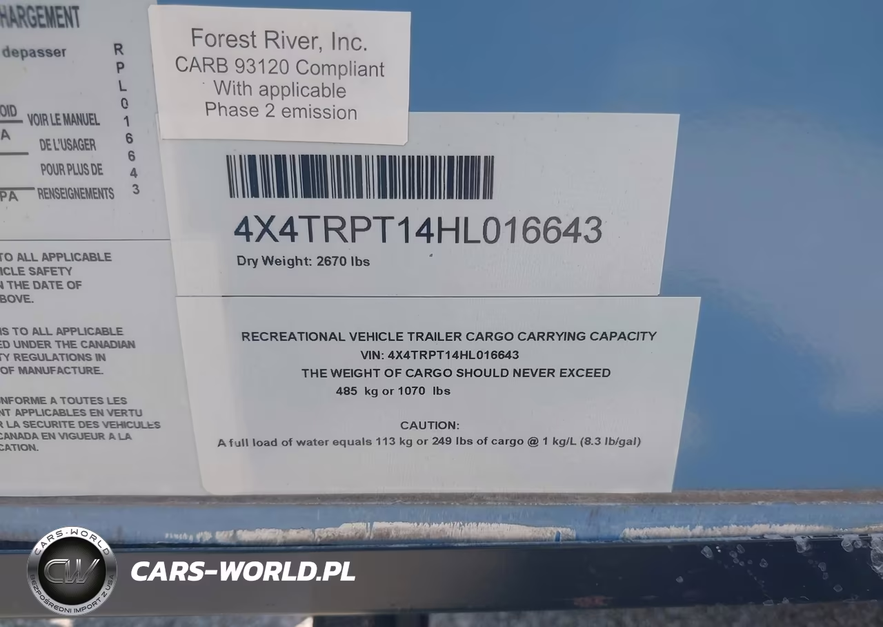 2017 Forest River Rpod Travel Trailer VIN:4X4TRPT14HL016643 - 9