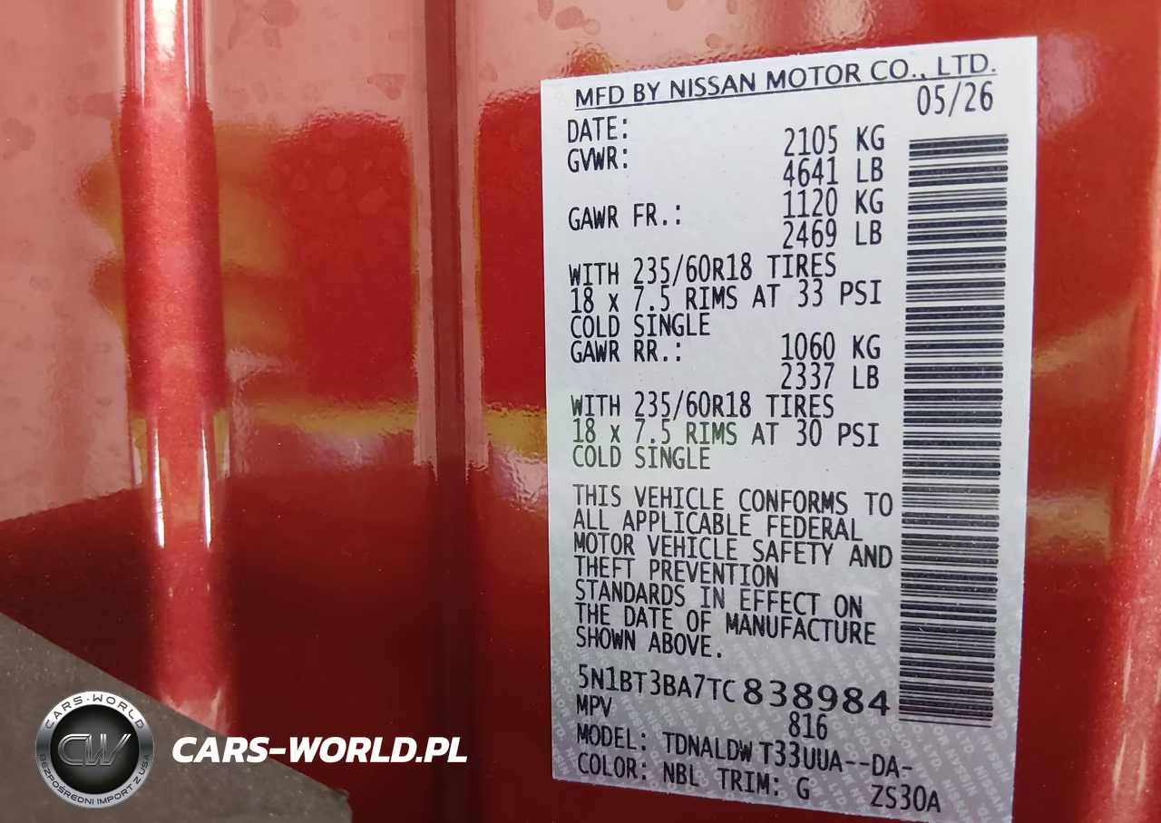 2026 Nissan Rogue Sv VIN:5N1BT3BA7TC838984 - 9