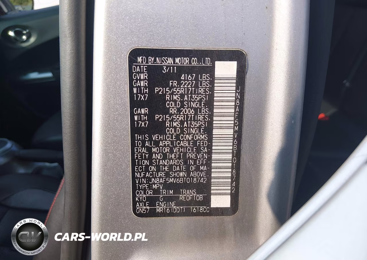 2011 Nissan Juke Sl VIN:JN8AF5MV6BT018742 - 9