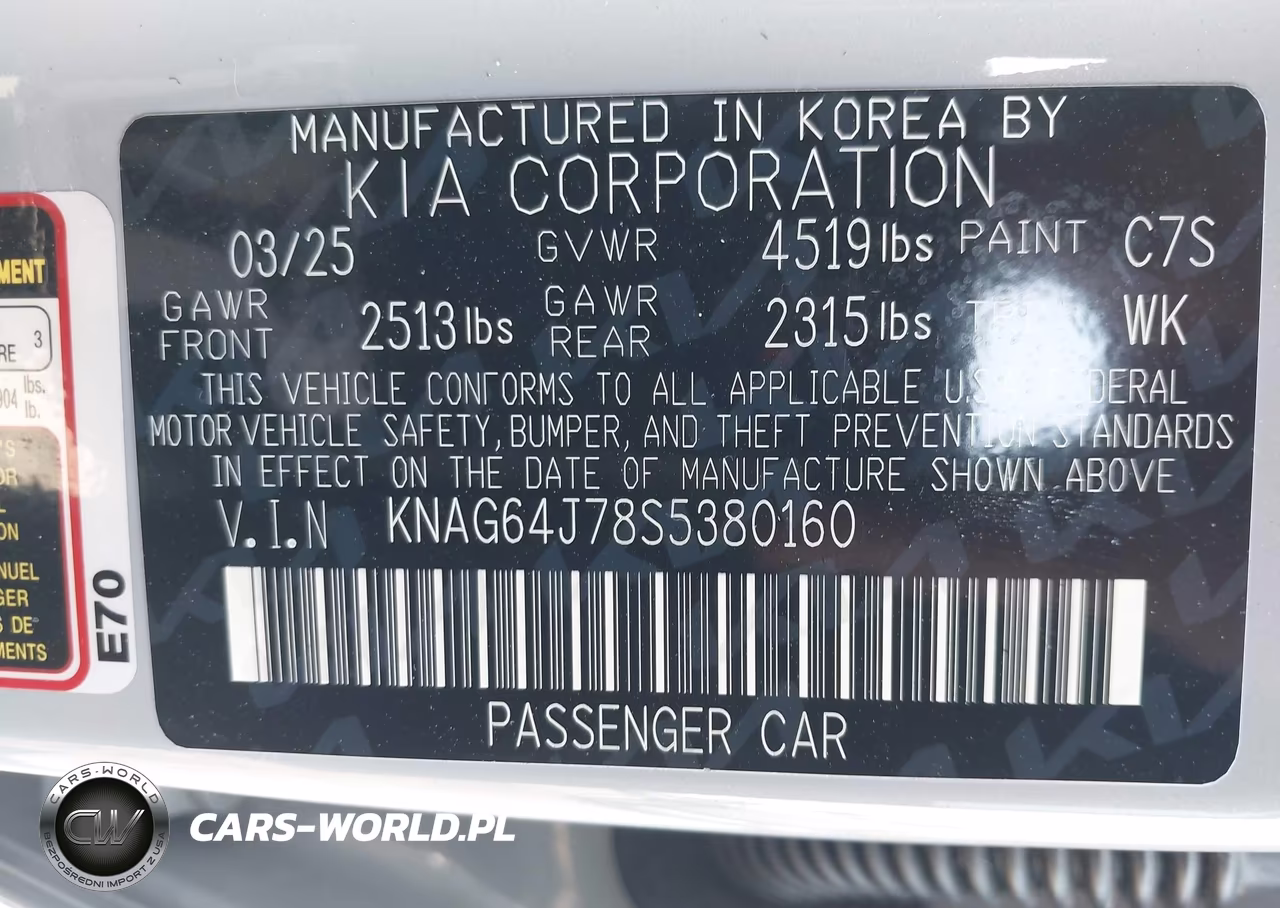 2025 Kia K5 Gt-Line VIN:KNAG64J78S5380160 - 9
