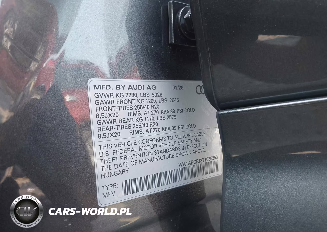 2026 Audi Q3 Tfsi Quattro S Tronic VIN:WA1ABCFJ3T1035253 - 9