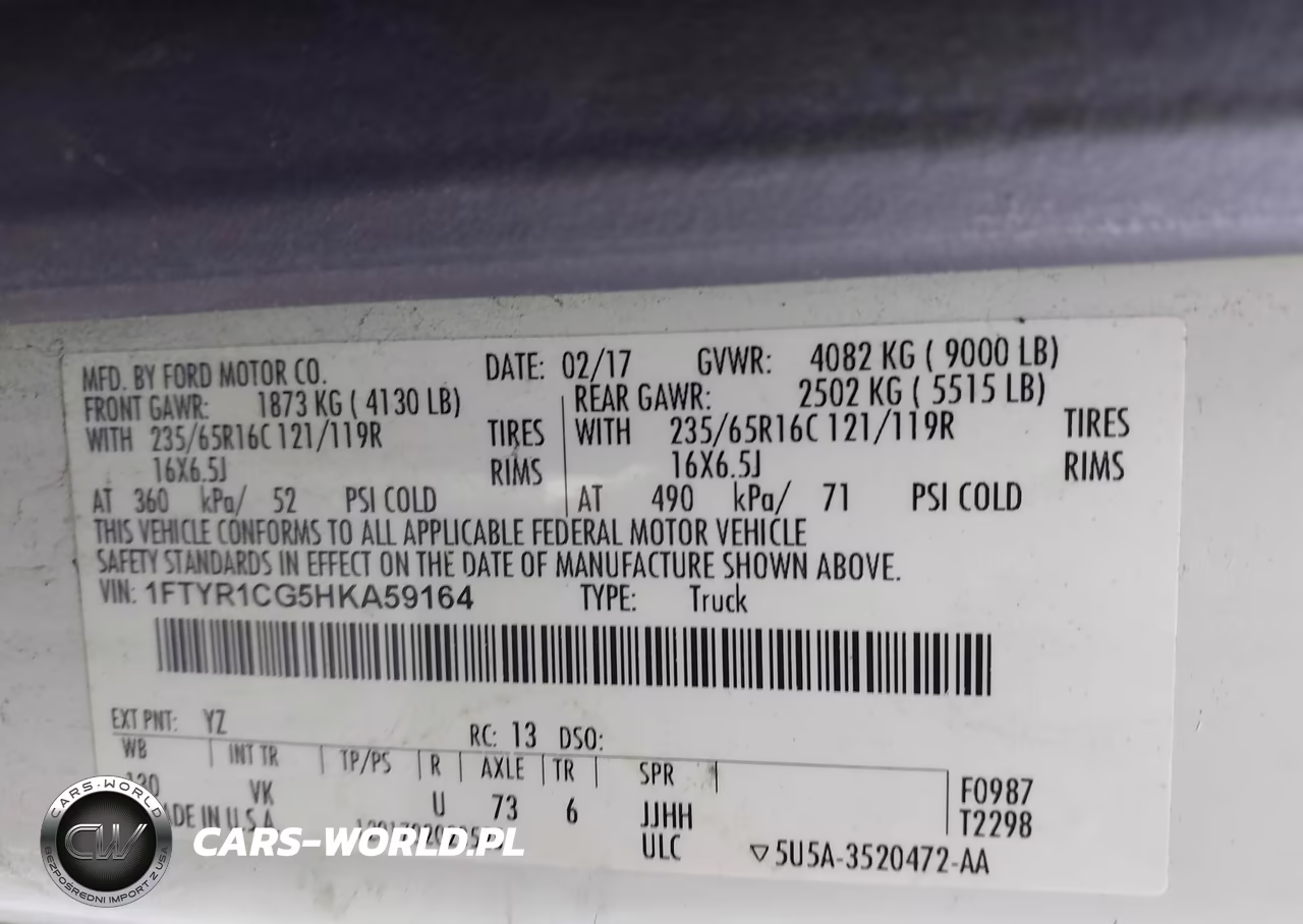 2017 Ford Transit-250 VIN:1FTYR1CG5HKA59164 - 9
