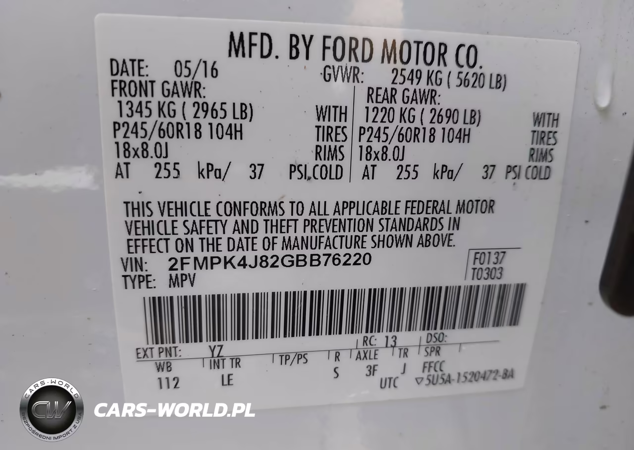 2016 Ford Edge Sel VIN:2FMPK4J82GBB76220 - 9