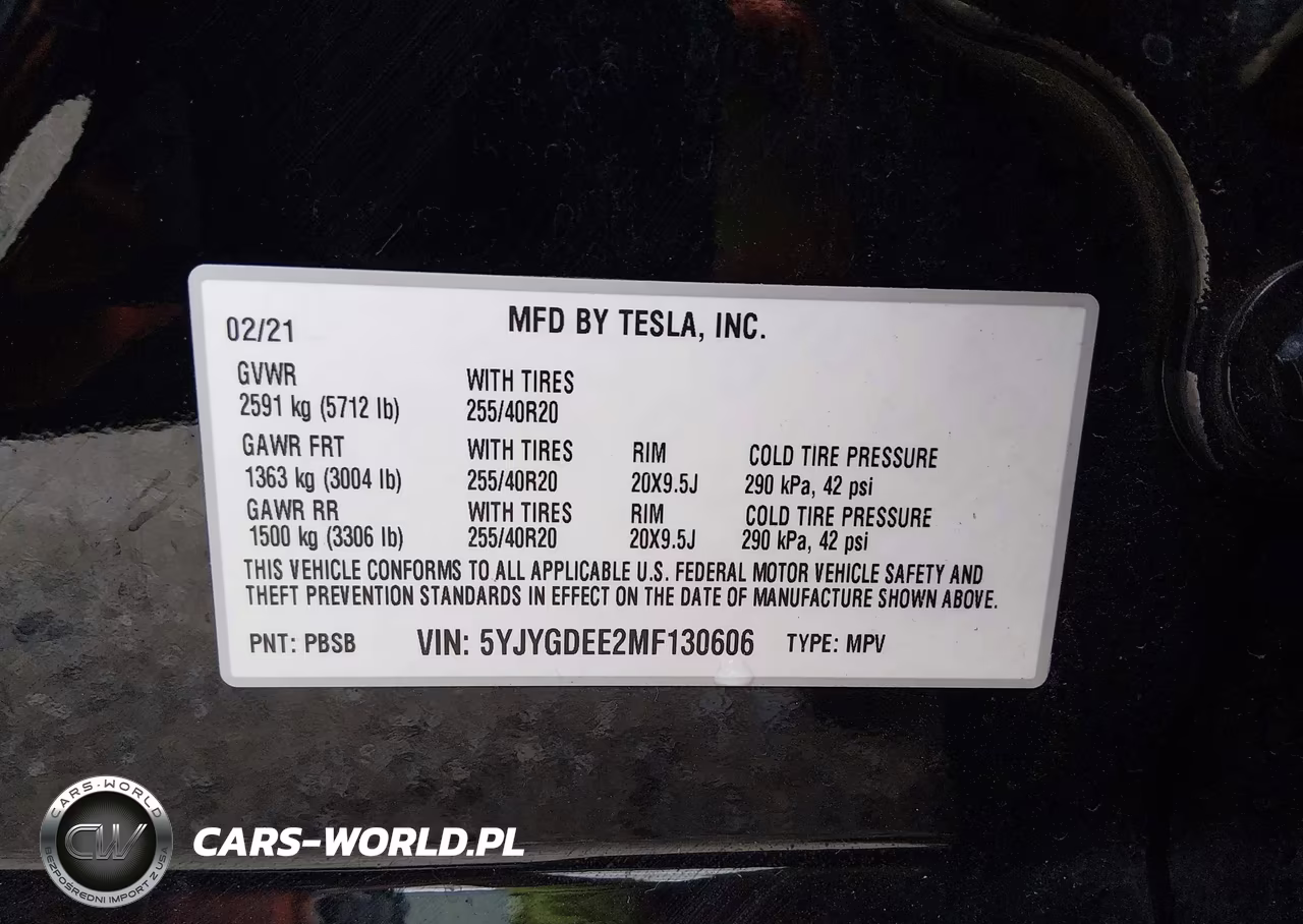 2021 Tesla Model Y Long Range Dual Motor All-Wheel Drive VIN:5YJYGDEE2MF130606 - 9