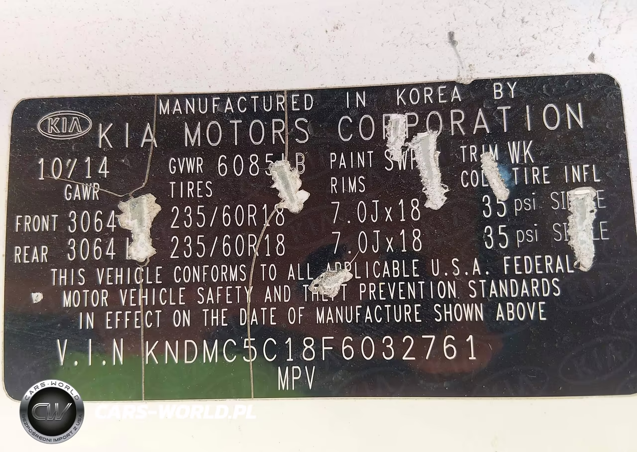 2015 Kia Sedona Sx VIN:KNDMC5C18F6032761 - 9