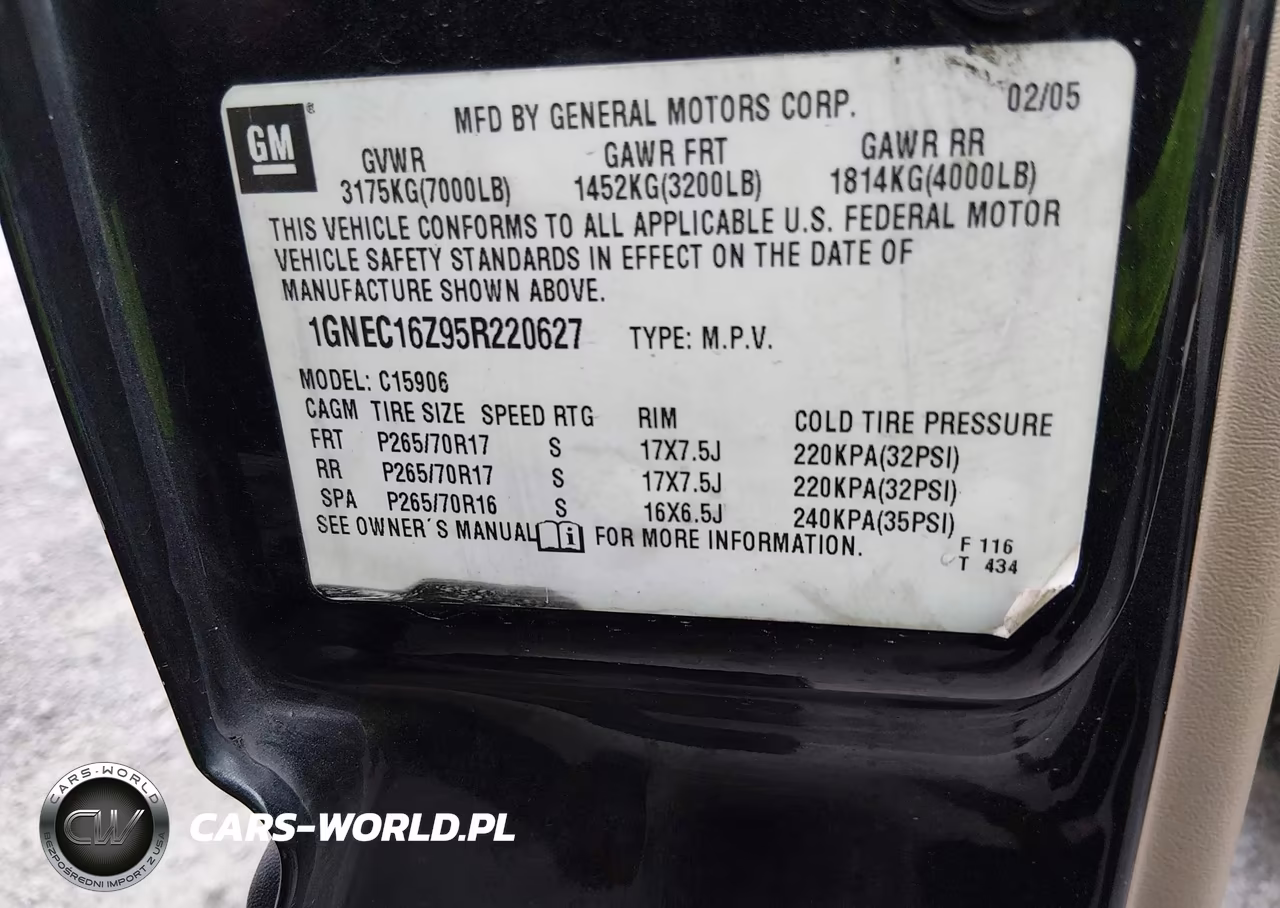 2005 Chevrolet Suburban 1500 Lt VIN:1GNEC16Z95R220627 - 9