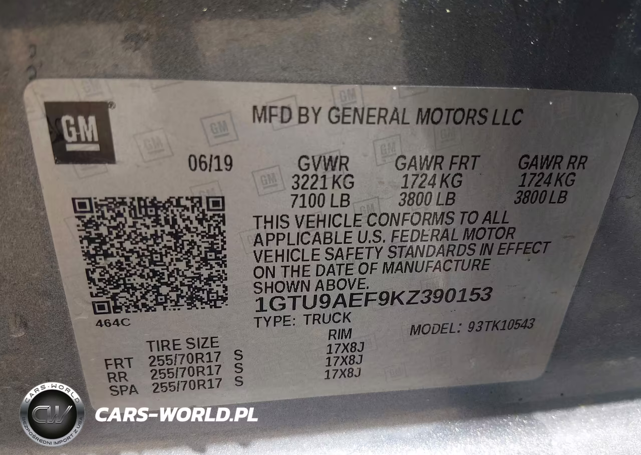 2019 GMC Sierra 1500 VIN:1GTU9AEF9KZ390153 - 9