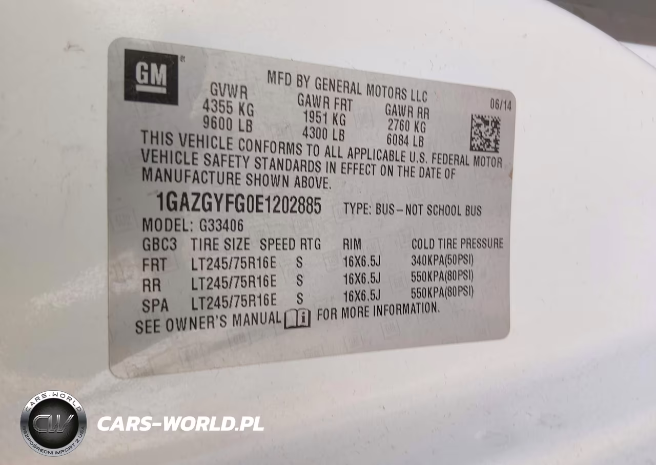 2014 Chevrolet Express 3500 Lt VIN:1GAZGYFG0E1202885 - 9