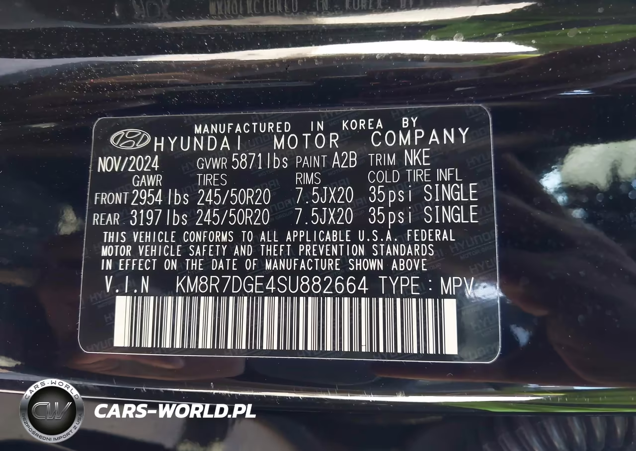 2025 Hyundai Palisade Calligraphy Night Edition VIN:KM8R7DGE4SU882664 - 9
