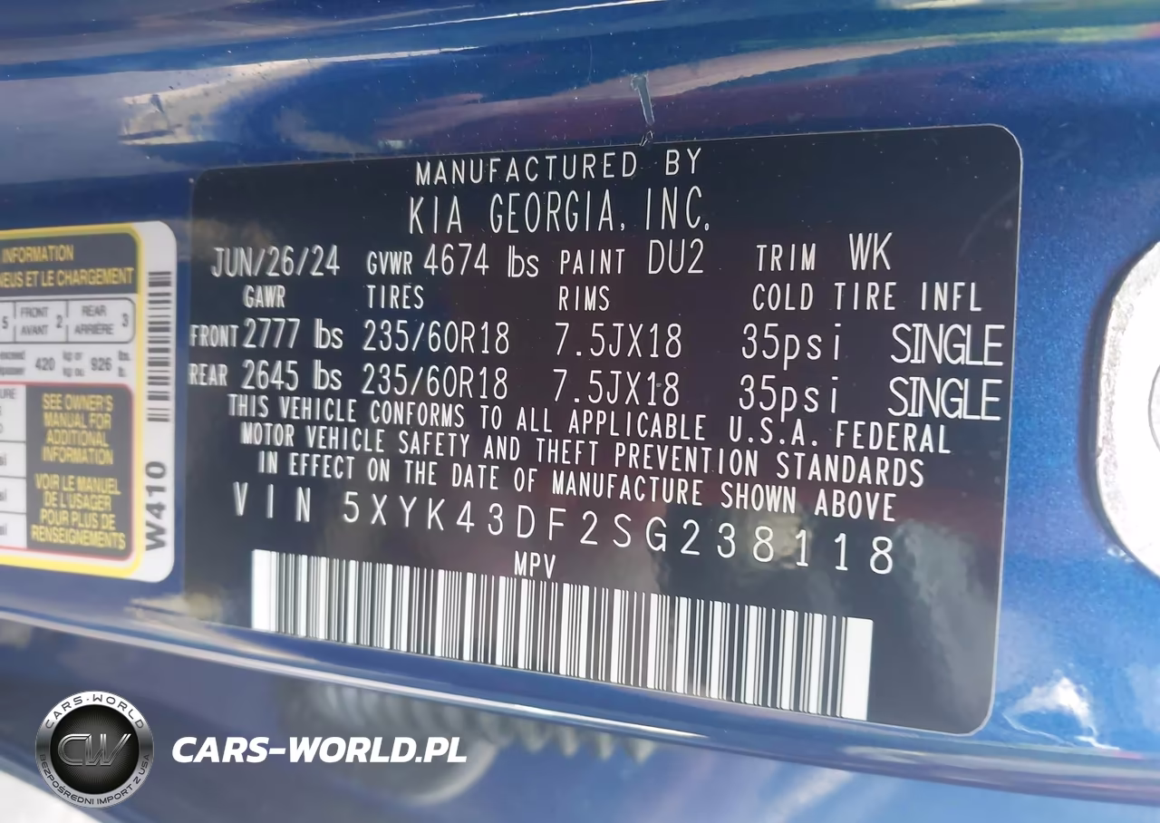 2025 Kia Sportage Sx VIN:5XYK43DF2SG238118 - 9