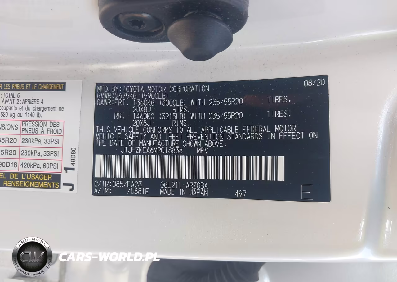 2021 Lexus Rx 350L VIN:JTJHZKEA6M2018838 - 9