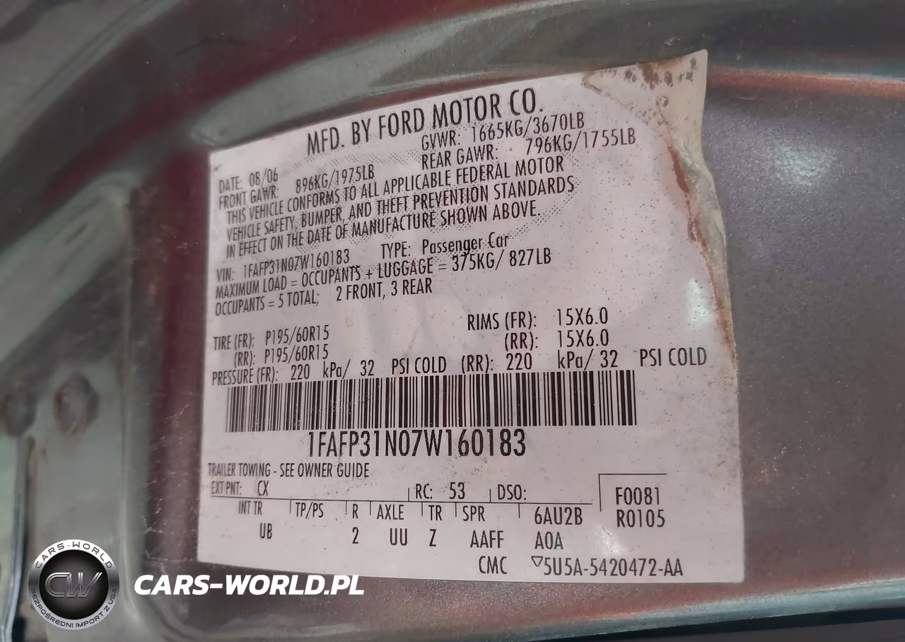 2007 Ford Focus S-Se-Ses VIN:1FAFP31N07W160183 - 9