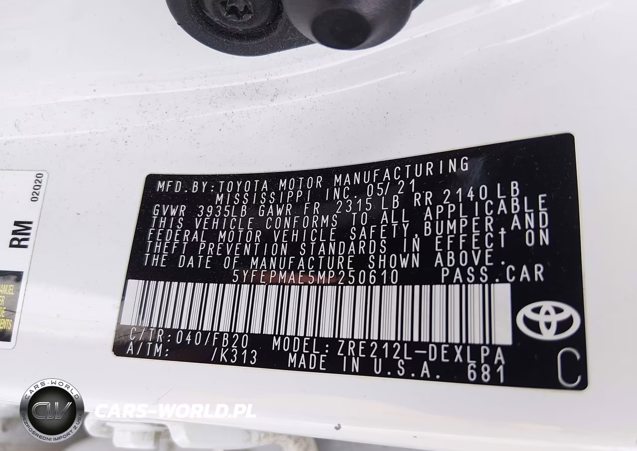 2021 Toyota Corolla Le VIN:5YFEPMAE5MP250610 - 9
