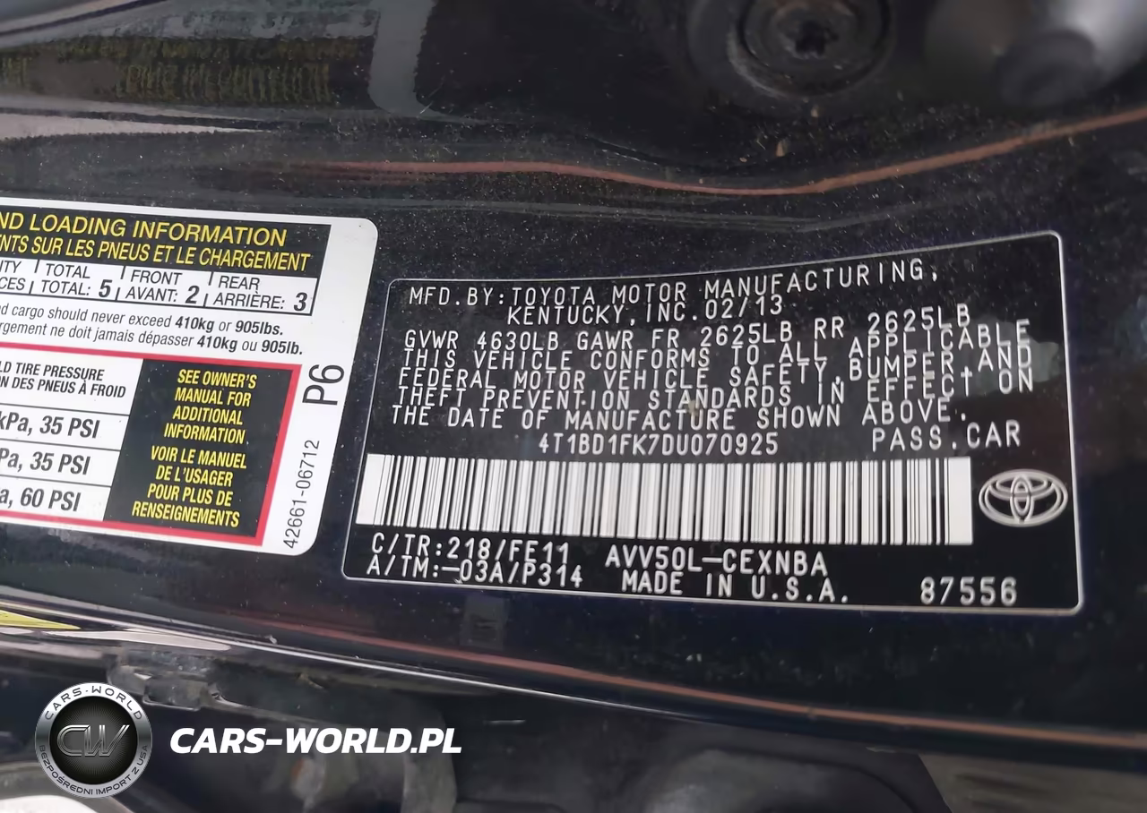 2013 Toyota Camry Hybrid Le VIN:4T1BD1FK7DU070925 - 9