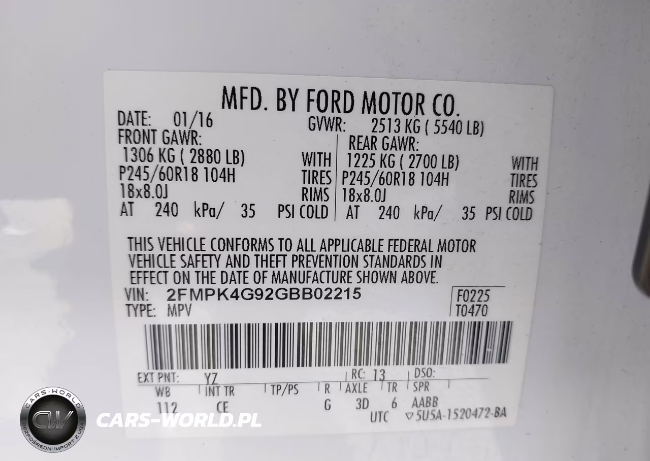 2016 Ford Edge Se VIN:2FMPK4G92GBB02215 - 9