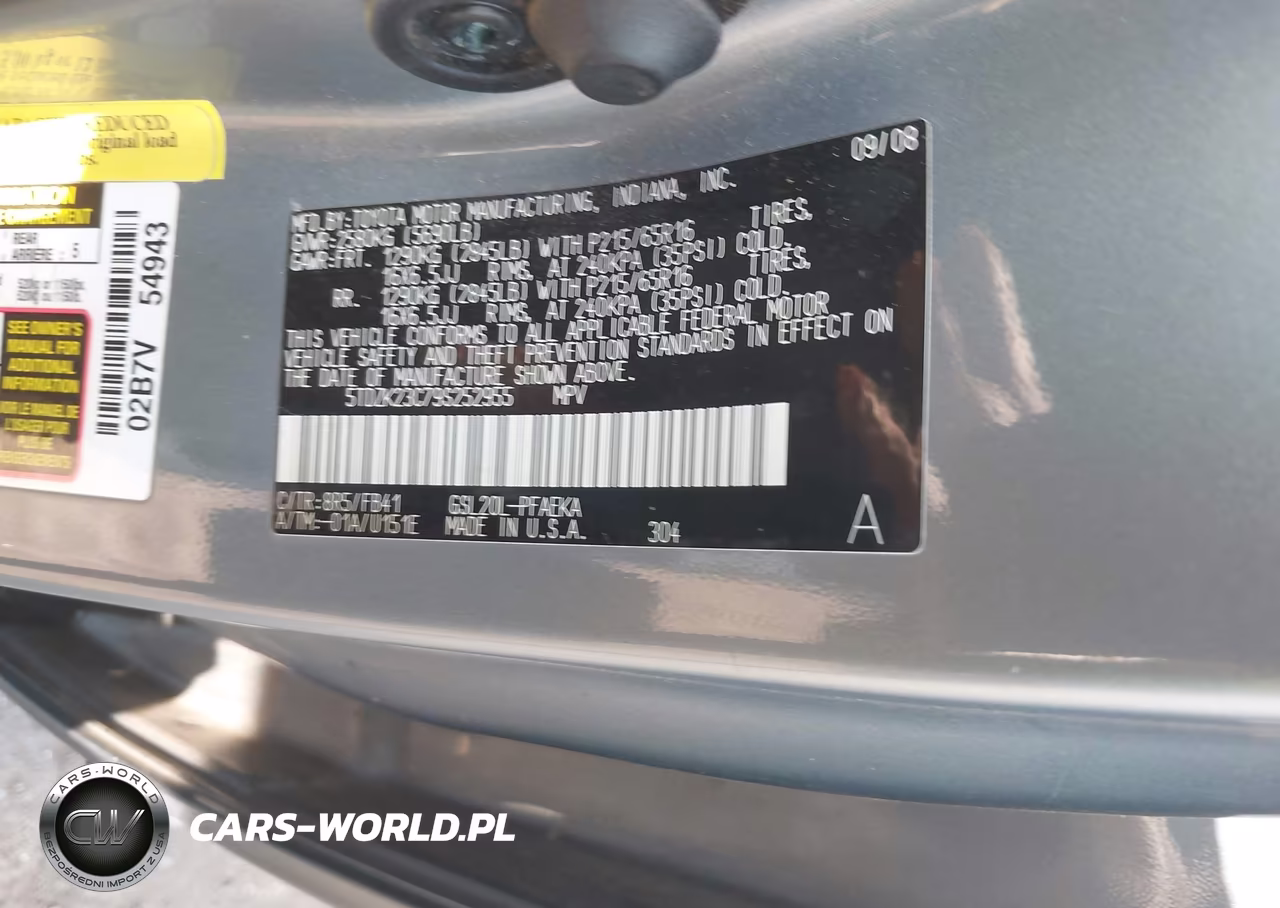 2009 Toyota Sienna Ce VIN:5TDZK23C79S252955 - 9