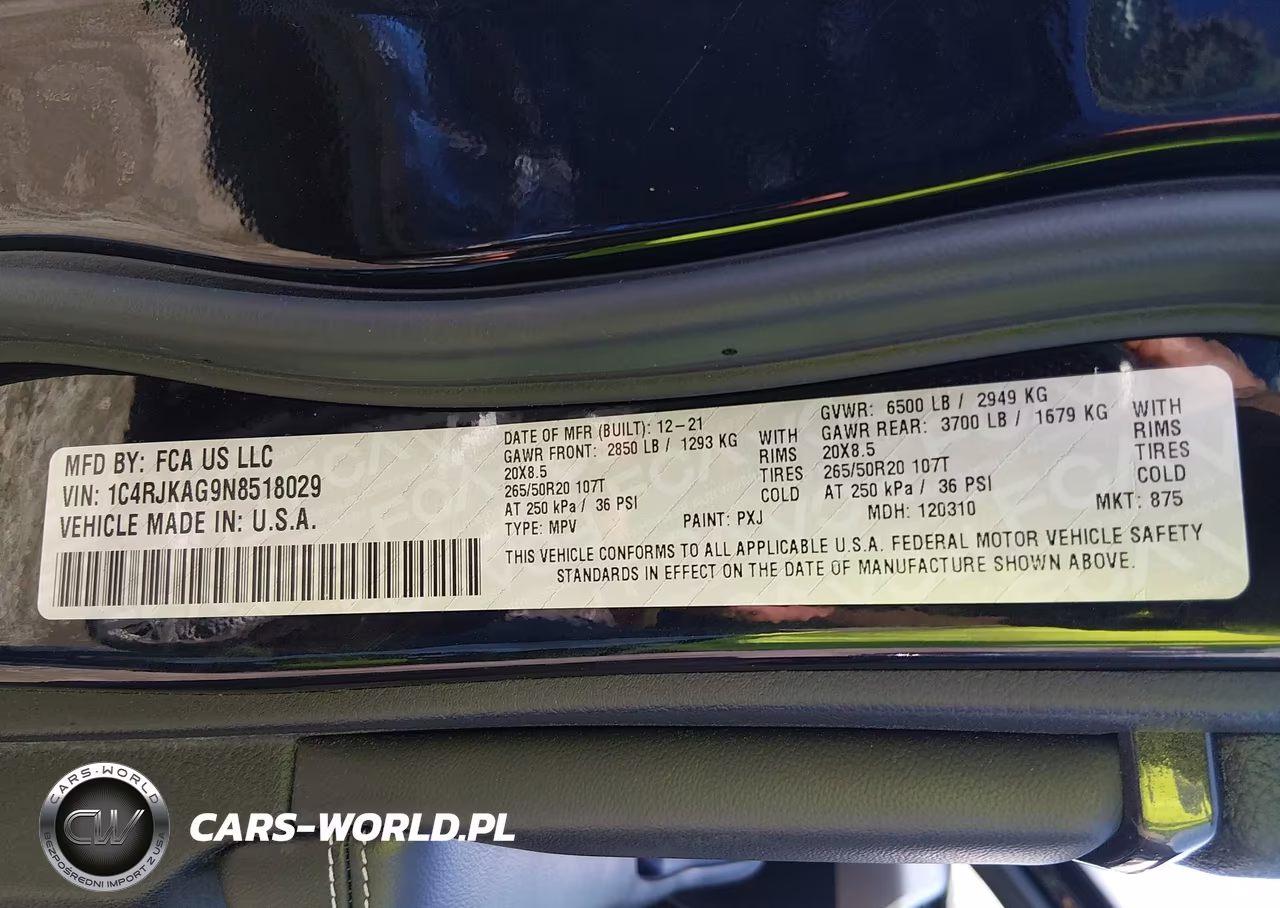 2022 Jeep Grand Cherokee L Altitude 4X4 VIN:1C4RJKAG9N8518029 - 9
