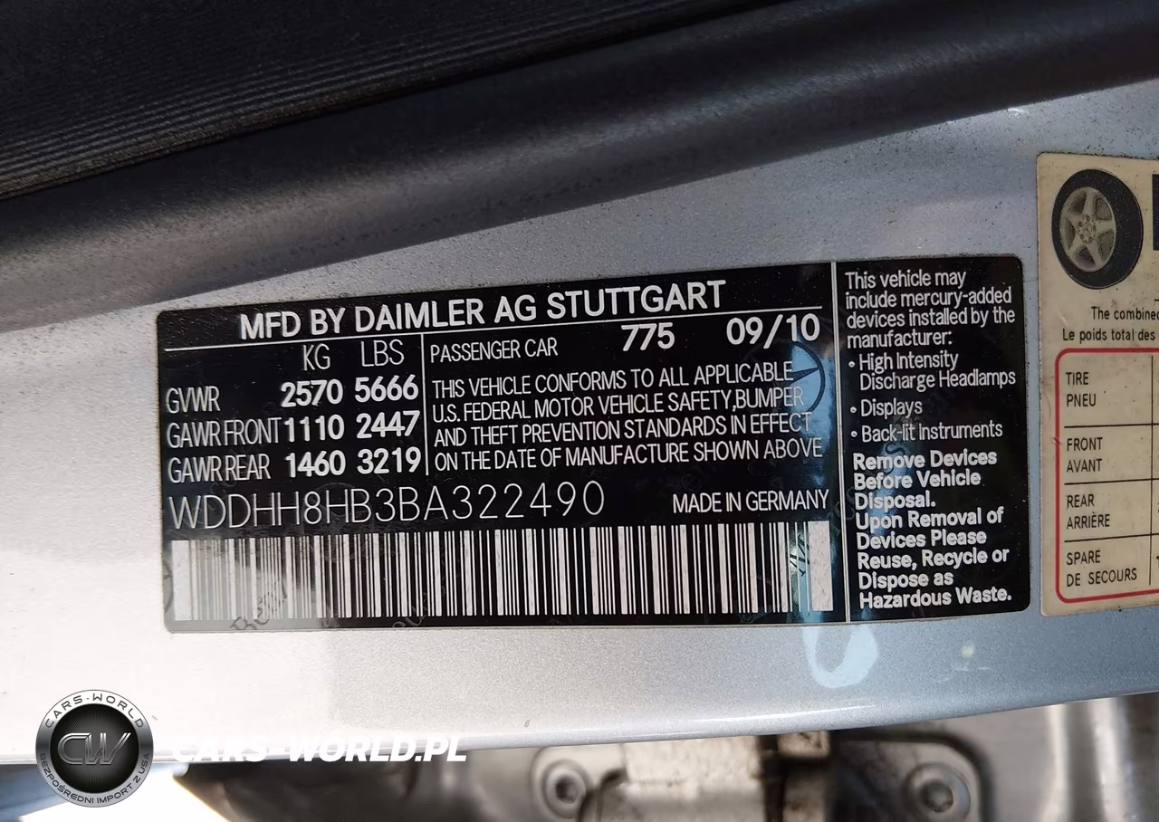 2011 Mercedes-Benz E 350 4Matic VIN:WDDHH8HB3BA322490 - 9