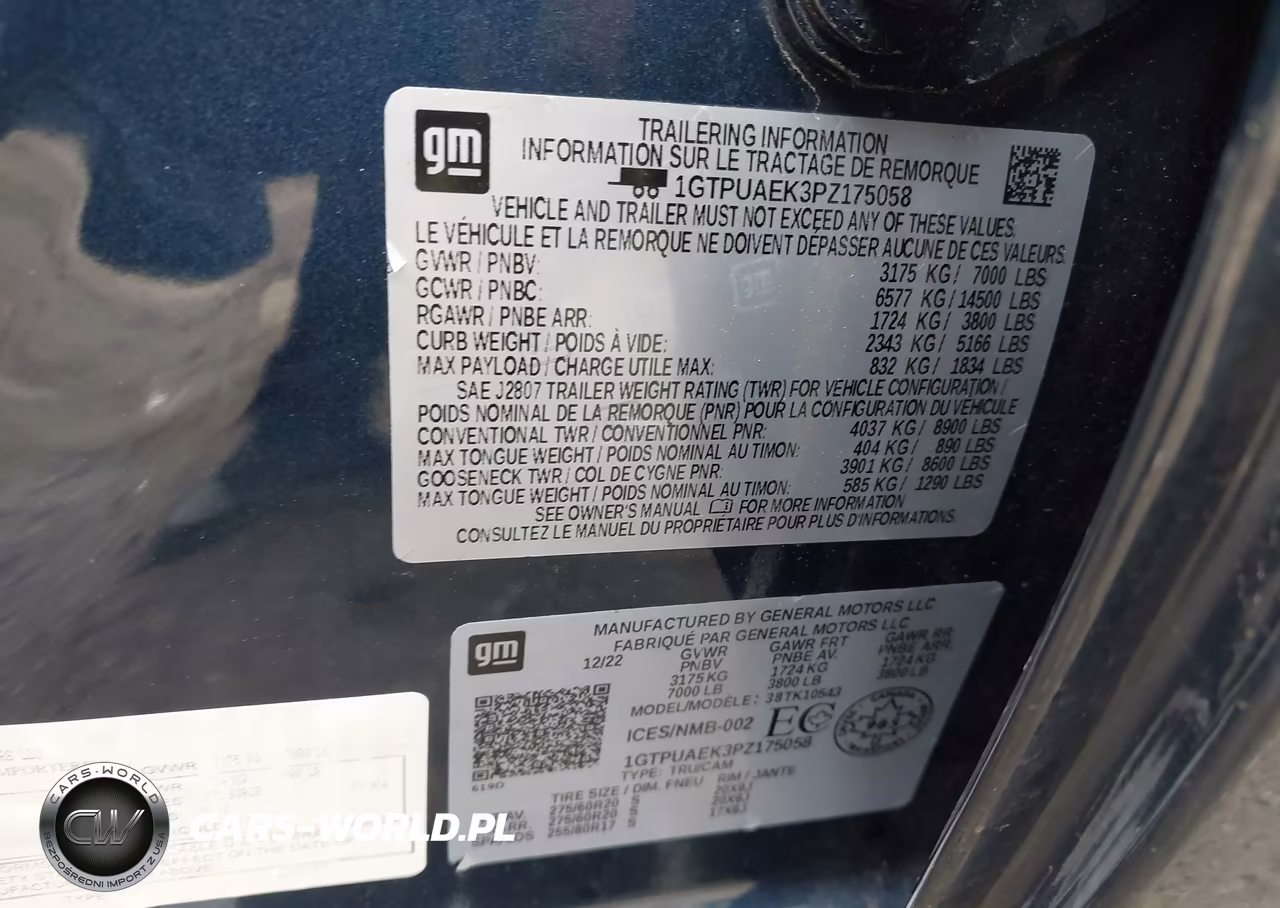 2023 GMC Sierra 1500 Pro VIN:1GTPUAEK3PZ175058 - 9