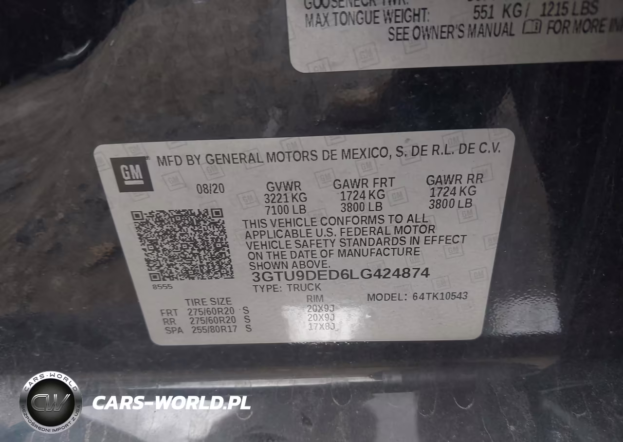 2020 GMC Sierra 1500 4Wd Short Box Slt VIN:3GTU9DED6LG424874 - 9