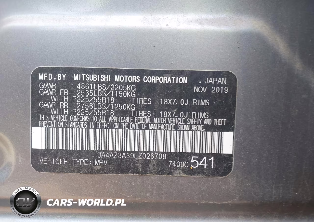 2020 Mitsubishi Outlander Es 2.4 S-Awc VIN:JA4AZ3A39LZ026708 - 9
