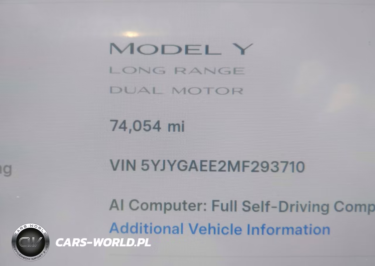 2021 Tesla Model Y Long Range Dual Motor All-Wheel Drive VIN:5YJYGAEE2MF293710 - 14