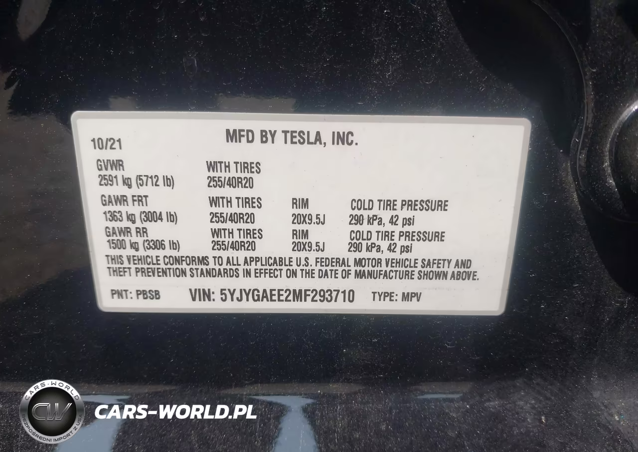 2021 Tesla Model Y Long Range Dual Motor All-Wheel Drive VIN:5YJYGAEE2MF293710 - 9