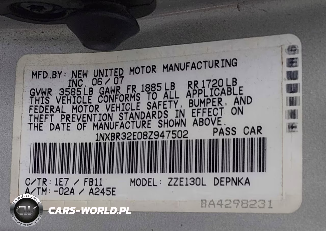 2008 Toyota Corolla Le VIN:1NXBR32E08Z947502 - 9