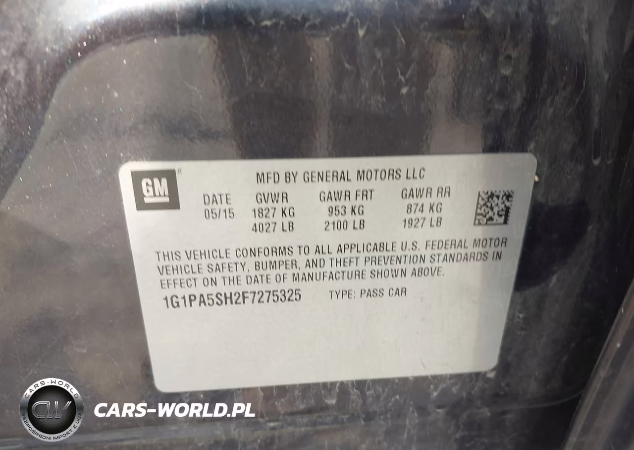 2015 Chevrolet Cruze Ls Auto VIN:1G1PA5SH2F7275325 - 9