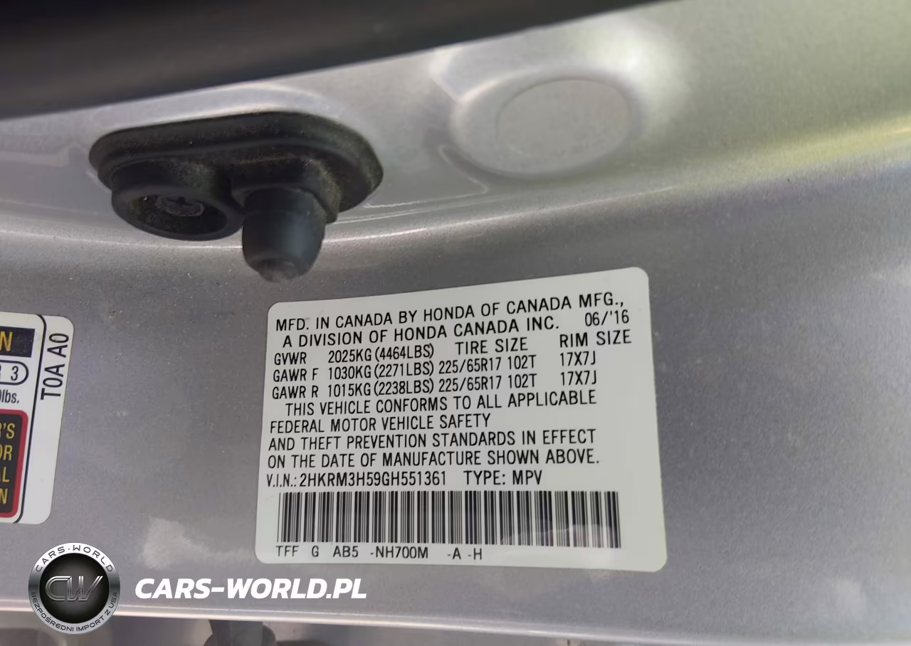 2016 Honda Cr-V Ex VIN:2HKRM3H59GH551361 - 9