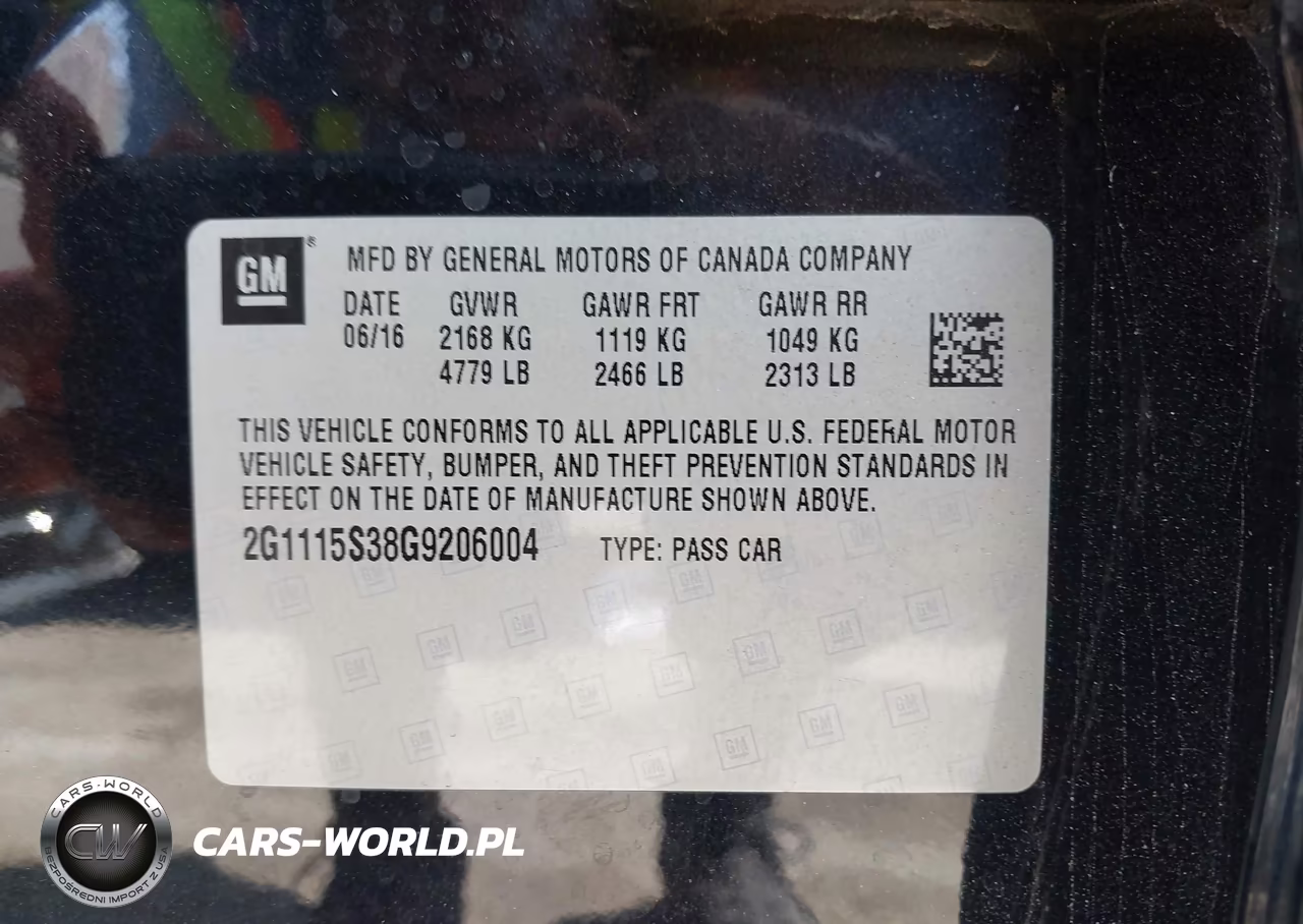 2016 Chevrolet Impala 2Lt VIN:2G1115S38G9206004 - 9